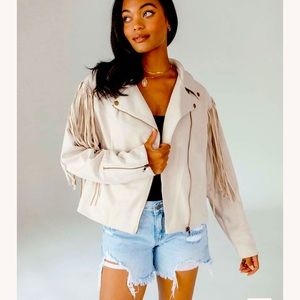 Scottie Suede Moto Fringe Jacket